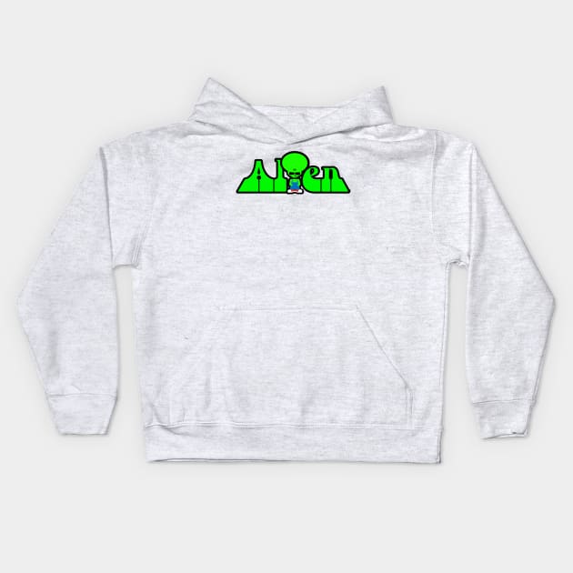 A Little Alien Kids Hoodie by ZoinksTeez